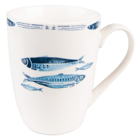 Blue White Fishes glass, 330 ml, FIBMU
