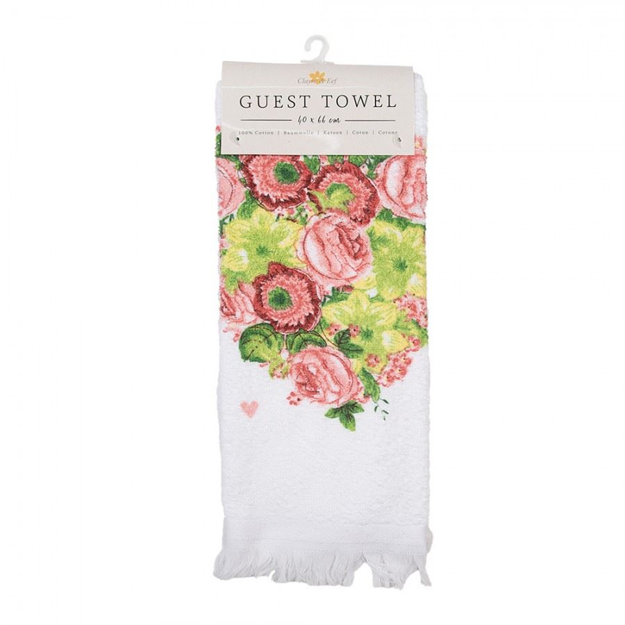 Premium Cotton Towel Pink Hearts, 40*66 cm, CT033