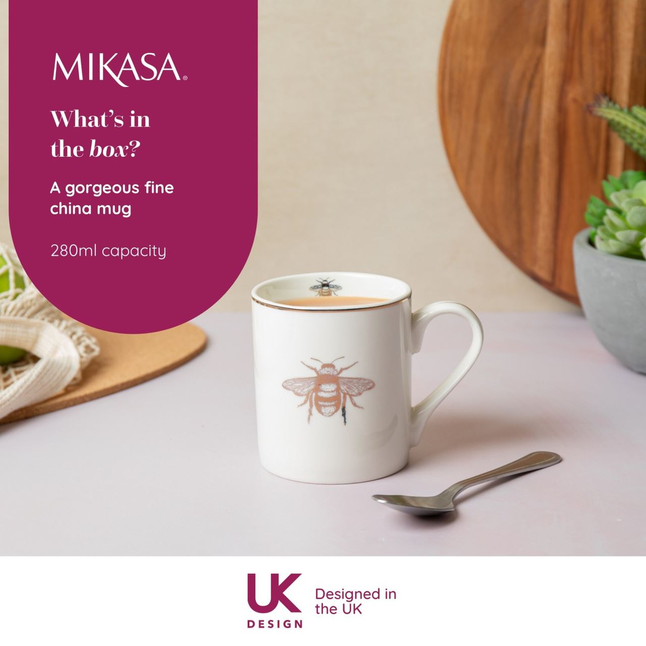 Mikasa Queen Bee Mug, 280 ml, MKCANQBEE