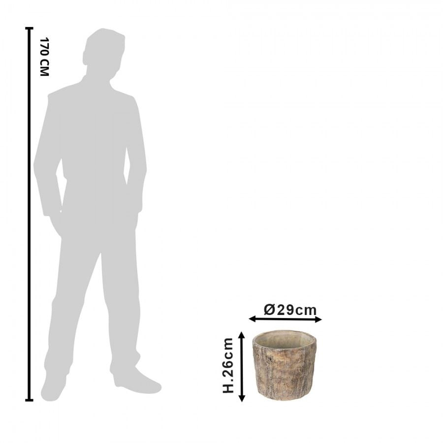 Large Tree Stump Planter, 29*29*26 cm, 6TE0424L