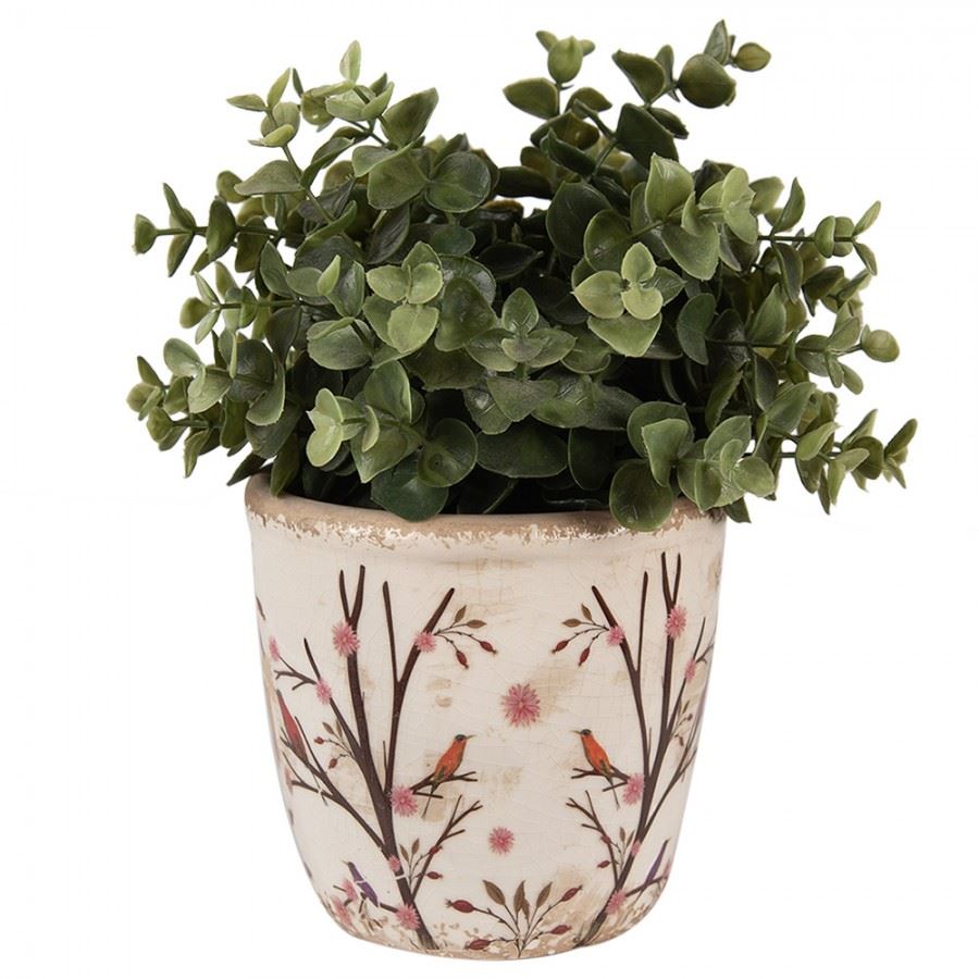 Ceramic Vintage-Style Flower Pot Birds, 13*12 cm, 6CE1641S