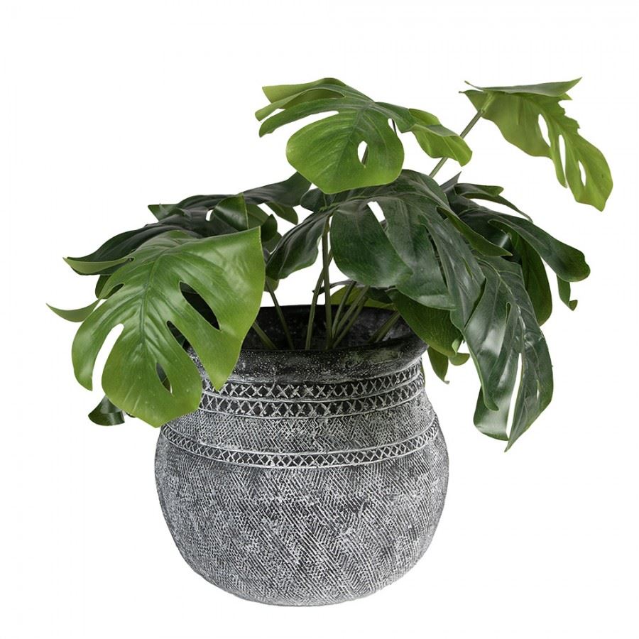 Vintage Style Black Ceramic Flower Pot, 21*19 cm, 6TE0468M