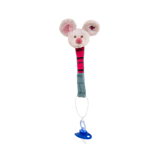 Soft Toy “Crazy Mousy” Pacifier Holder – 15 cm  Playful Plush Mouse for Babies