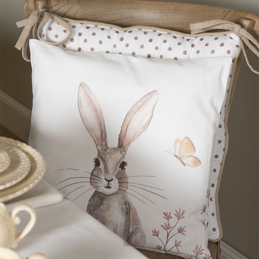 Rustic Cute Rabbit Chair Cushion