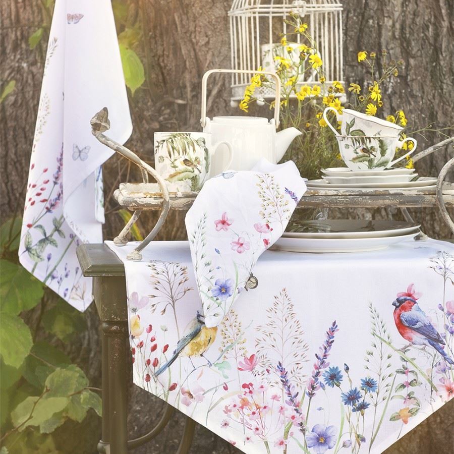 Apron Colored Flowers, 70*85 cm, FOB41