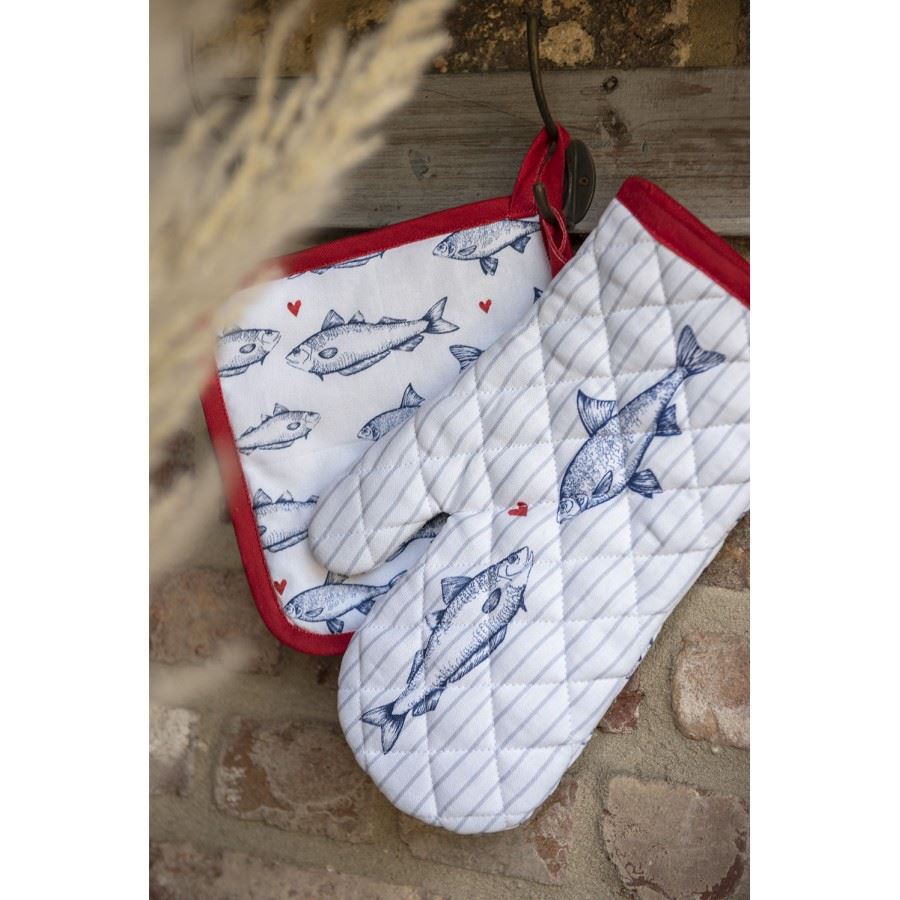 Cute Blue Fish Pot Holder, 20*20 cm