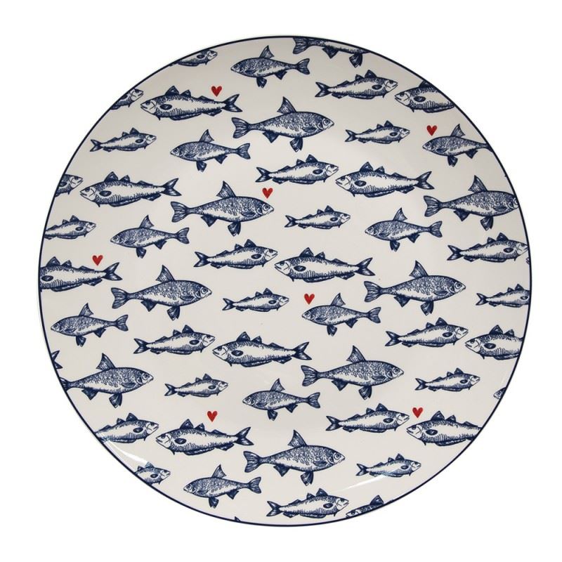 Blue Fishes plate, 26 cm, SSFFP