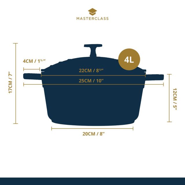 MasterClass Ombre Gray saucepan, 4 L, MCMCRD24GRY