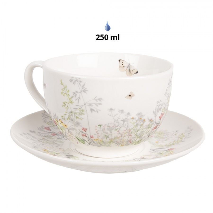 Cup and saucer Flowers, 250 ml, WFFKS