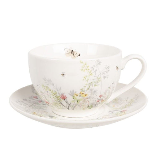 Cup and saucer Flowers, 250 ml, WFFKS